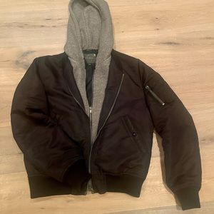 R13 layered bomber jacket